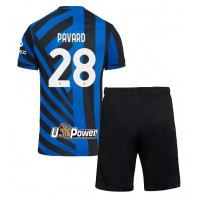 Camiseta Inter Milan Benjamin Pavard #28 Primera Equipación Replica 2024-25 para niños mangas cortas (+ Pantalones cortos)